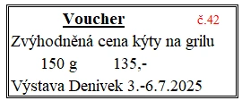 Voucher č.42 na grilovanou kýtu se slevou (fr)