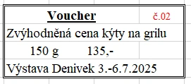 Voucher č. 1 na grilovanou kýtu se slevou (fr)