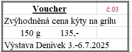 Voucher č. 3 na grilovanou kýtu se slevou (fr)