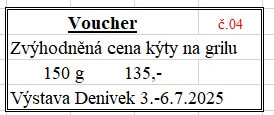 Voucher č. 4 na grilovanou kýtu se slevou (fr)