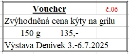 Voucher č. 6  na grilovanou kýtu se slevou (fr)