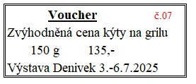 Voucher č. 7 na grilovanou kýtu se slevou (fr)