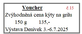 Voucher č. 15 na grilovanou kýtu se slevou (fr)