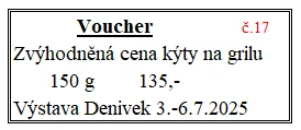 Voucher č. 17  na grilovanou kýtu se slevou (fr)
