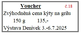 Voucher č. 18 na grilovanou kýtu se slevou (fr)