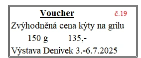 Voucher č. 19 na grilovanou kýtu se slevou (fr)