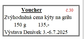 Voucher č. 30 na grilovanou kýtu se slevou (fr)