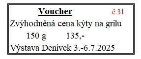 Voucher č. 31 na grilovanou kýtu se slevou (fr)
