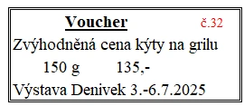 Voucher č. 32 na grilovanou kýtu se slevou (fr)