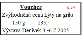 Voucher č. 34 na grilovanou kýtu se slevou (fr)