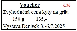 Voucher č. 36 na grilovanou kýtu se slevou (fr)
