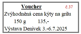 Voucher č. 37 na grilovanou kýtu se slevou (fr)