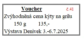 Voucher č. 41 na grilovanou kýtu se slevou (fr)