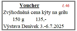 Voucher č. 46 na grilovanou kýtu se slevou (fr)
