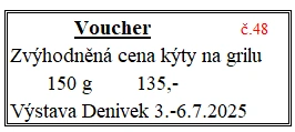 Voucher č. 48  na grilovanou kýtu se slevou (fr)