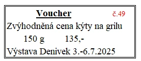 Voucher č. 49 na grilovanou kýtu se slevou (fr)