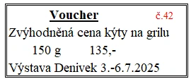 Voucher č. 42 na grilovanou kýtu se slevou (fr)